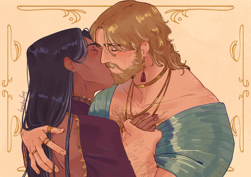 Portrait of 2 characters